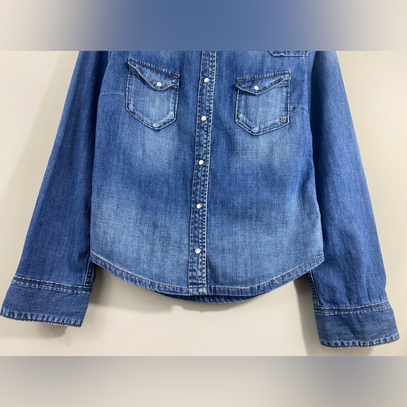 NWT Twenty8Twelve Denim Western Snap Button Shirt Women’s Size M Indigo Wash - Picture 5 of 11